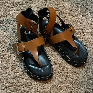 GB studded crown sandals